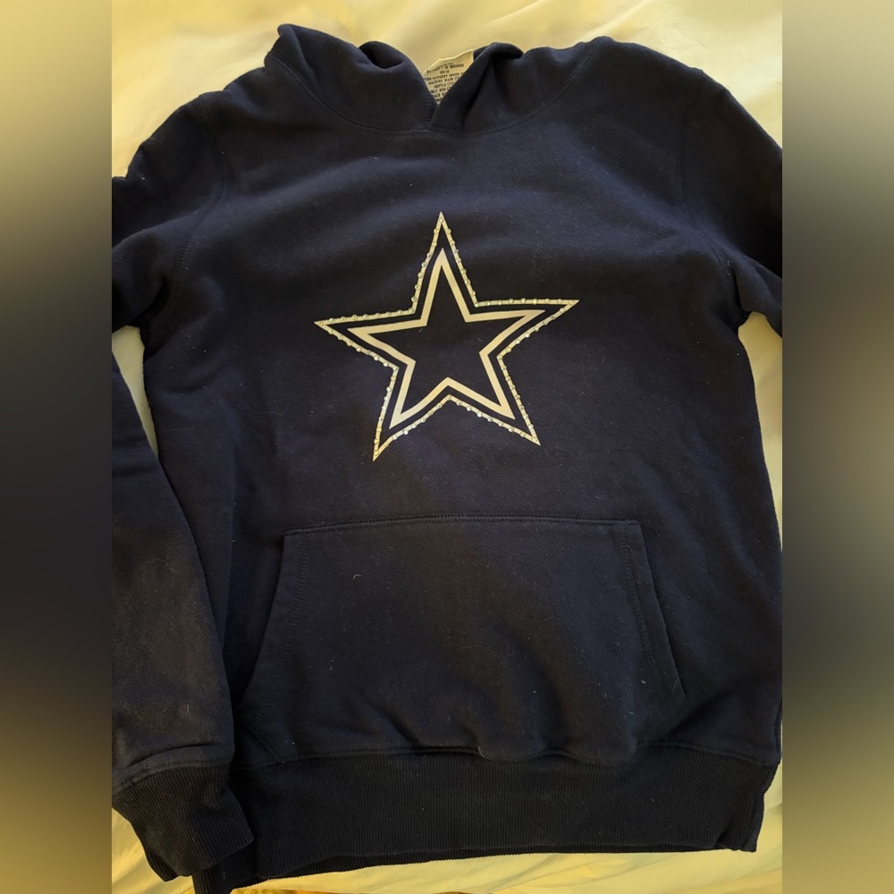 PINK Victoria's Secret Dallas Cowboys Hoodie with Sparkly Star Design